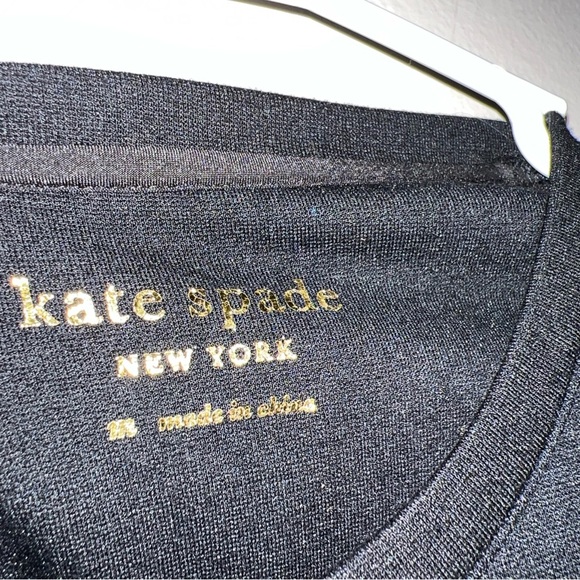 Kate Spade Black White Colorblock Bell Sleeve Ponte Dress Women’s Size Medium - Picture 4 of 10